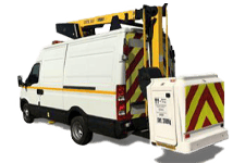 Car Hire Wirral - White 3.5T Cherry Picker with 12.5M Reach - Van hire Wirral