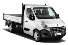 Car Hire Wirral - White 3.5 Tonne Folkestone Tipper Transit - Van hire Wirral