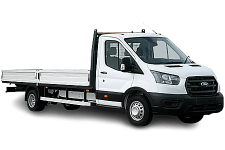 Car Hire Wirral - White Ford Transit Dropside Van - Van hire Wirral